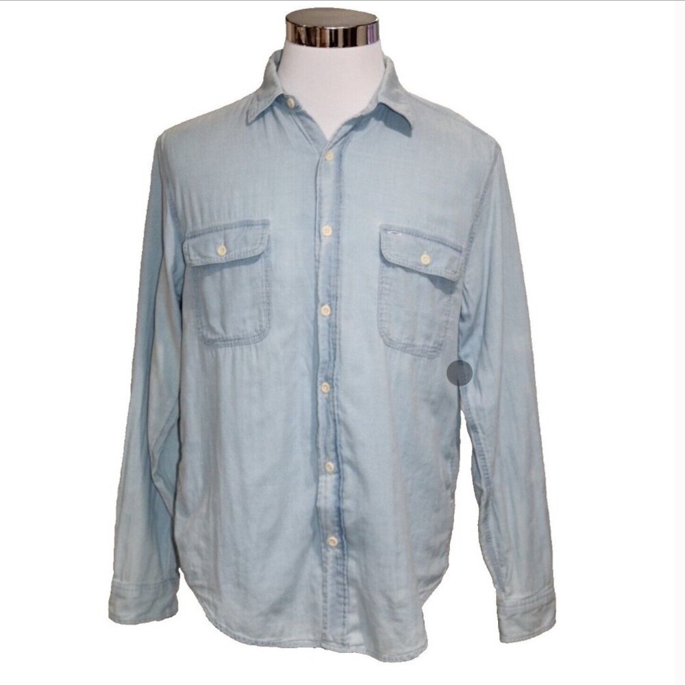 Faherty Brand Light Blue Chambray Men's Shirt